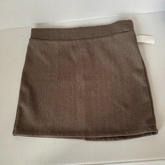 Women's Mini Skirt Polyester Light Brown Khaki - Picture 4 of 10